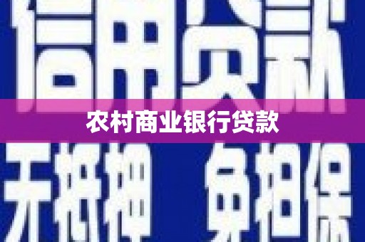灞桥农村商业银行贷款