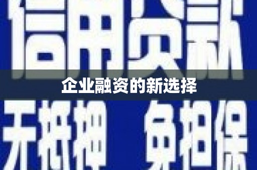 灞桥企业融资的新选择