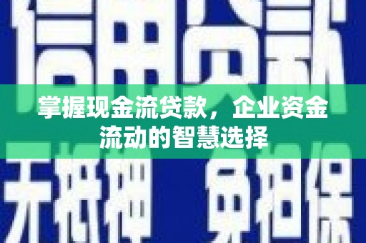 灞桥掌握现金流贷款，企业资金流动的智慧选择