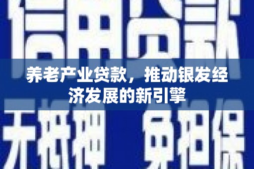 灞桥养老产业贷款，推动银发经济发展的新引擎