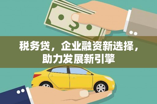 灞桥税务贷，企业融资新选择，助力发展新引擎