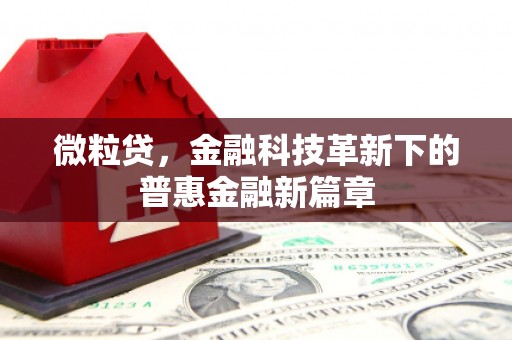 灞桥微粒贷，金融科技革新下的普惠金融新篇章