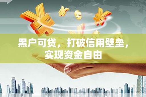 灞桥黑户可贷，打破信用壁垒，实现资金自由