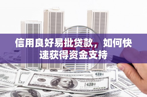 灞桥信用良好易批贷款，如何快速获得资金支持